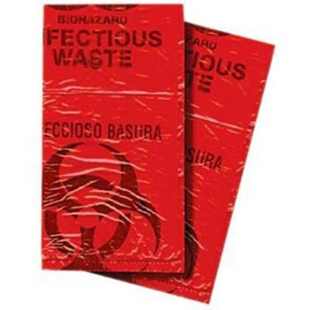THINK SAFE First Voice Red Biohazard Waste Disposable Bags, 7-10 Gallon, 50/Pack BHAZ01